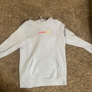 Sponge bob blue hoodie medium